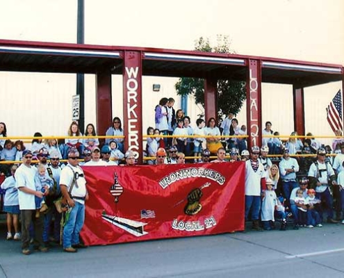 2006 Float with Iron Workers Local 21 Members and Their Families